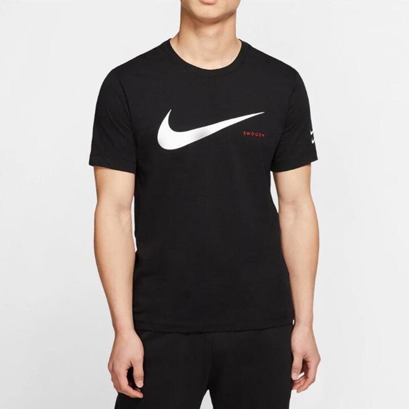Nike Sportswear Big Logo Print Casual Short Sleeve T-Shirt Men Tops Black CK2252-010