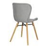 Batilda UPHOLSTERED CHAIR, light gray, WOODEN LEGS