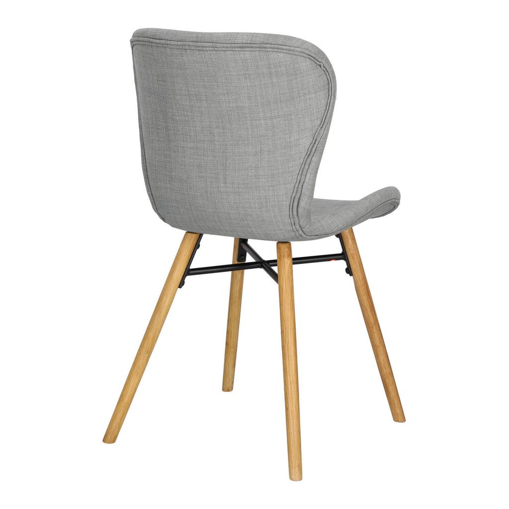 Batilda UPHOLSTERED CHAIR, light gray, WOODEN LEGS