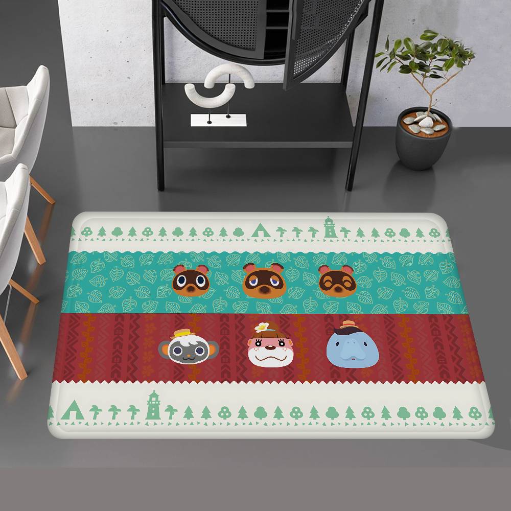 

A-Animal Classic C-Crossing Game Bathroom Mat Kids Room Bedroom Decoration Balcony Anti-Slip Doormat Living Room Welcome Rug 40x60cm