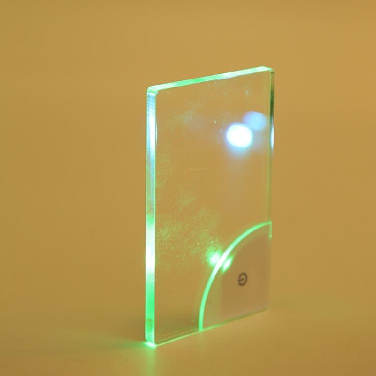 Pocket Sized LED Card Lamp Nameplate Light with Rainbow Effects for Business Professionals Transparent Name Tag Board