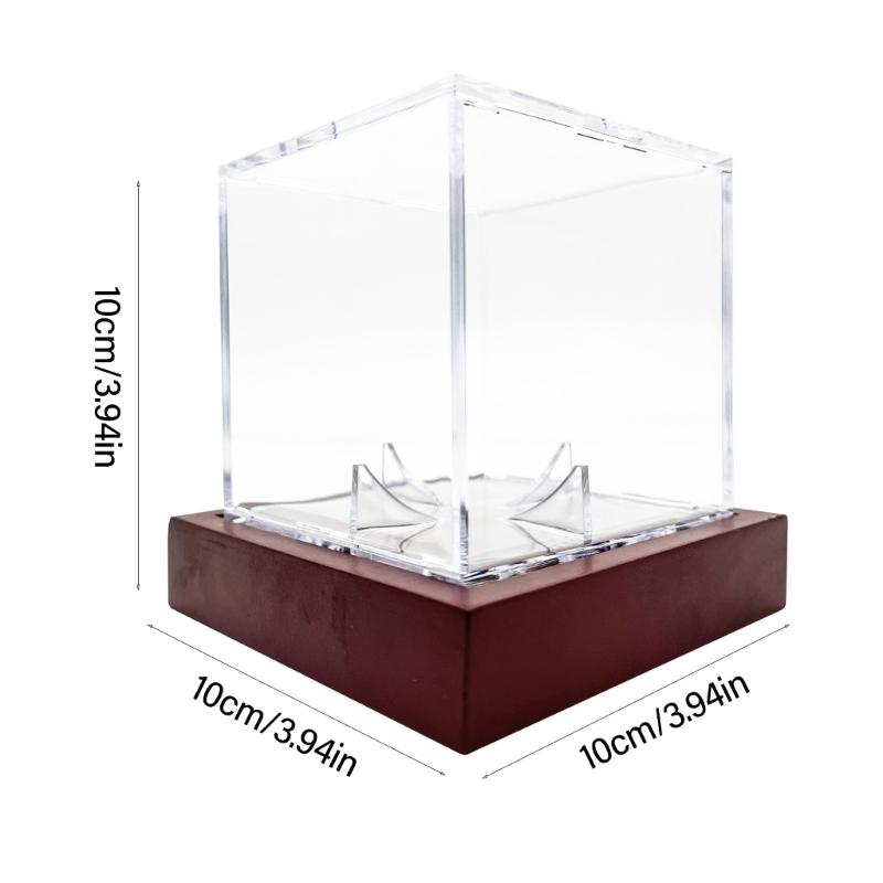 Baseball Display Case Acrylic Clear Baseball Display Case Square Cube Memorabilia Display Box Baseball Protector