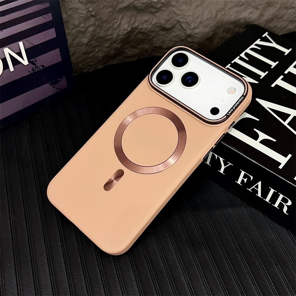 Solid Color Matte Magnetic Wireless Charging Case For Magsafe For iPhone 17 Air 16 Pro Max Plus Ultra Thin Hard PC Cover