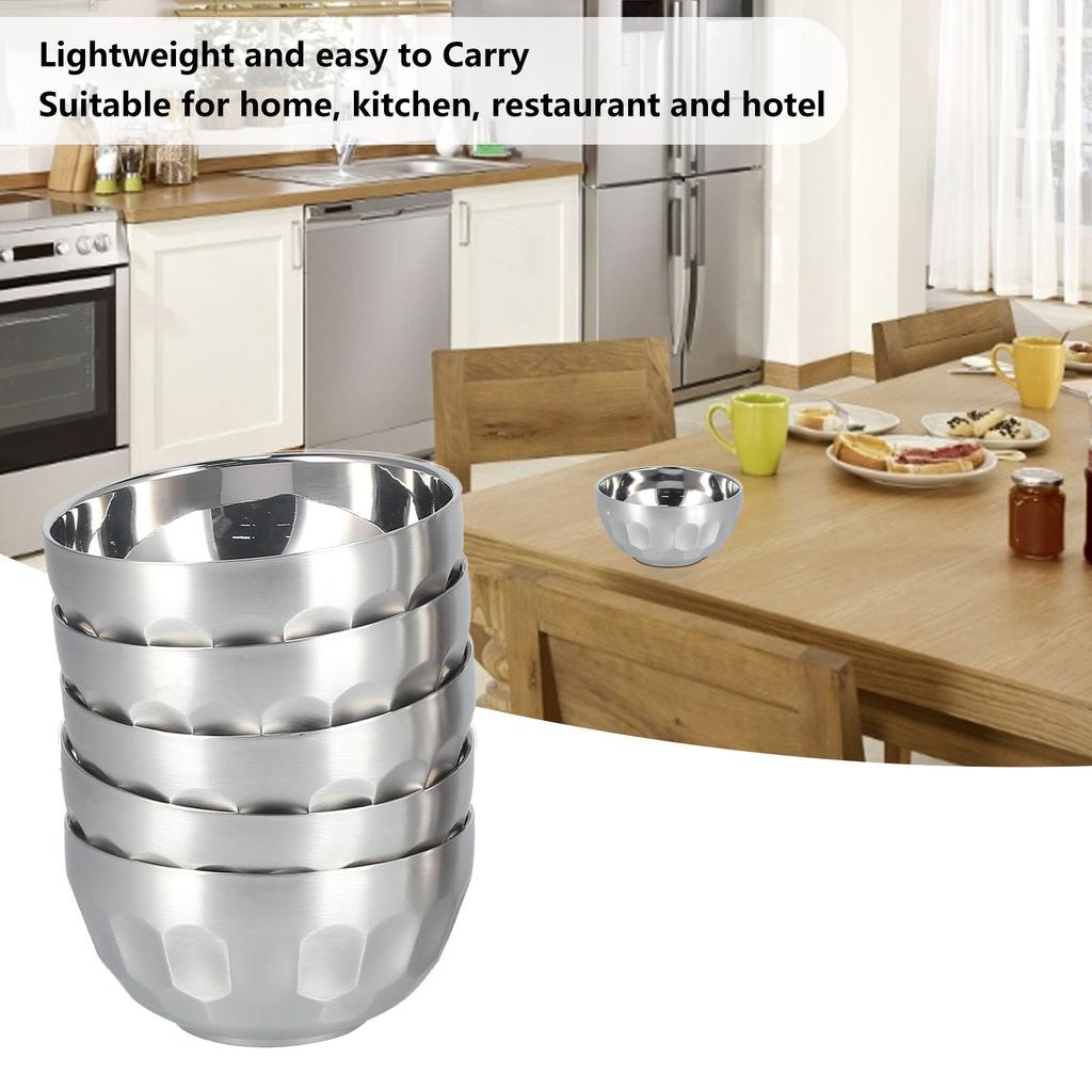 Salads Container Soup Bowl Multipurpose Insulated Stainless Steel Double Walled for Restaurant for Family for Friends for Home