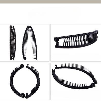 3pcs Solid Color Vintage Banana Hair Clip for Women Girls Wave Comb Hairpin Braide Hair Style Tool Practical Hair Accessories