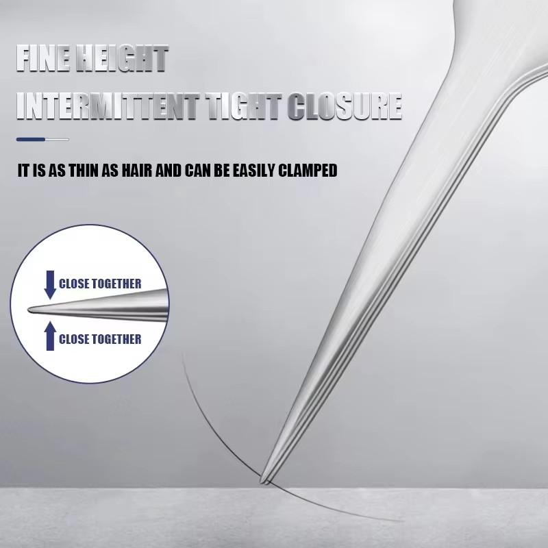 TS10-15 Anti-Static Stainless Steel Tweezers Precision Maintenance Pro Industrial Repair Curved Hand Tool Electronic Tweezers