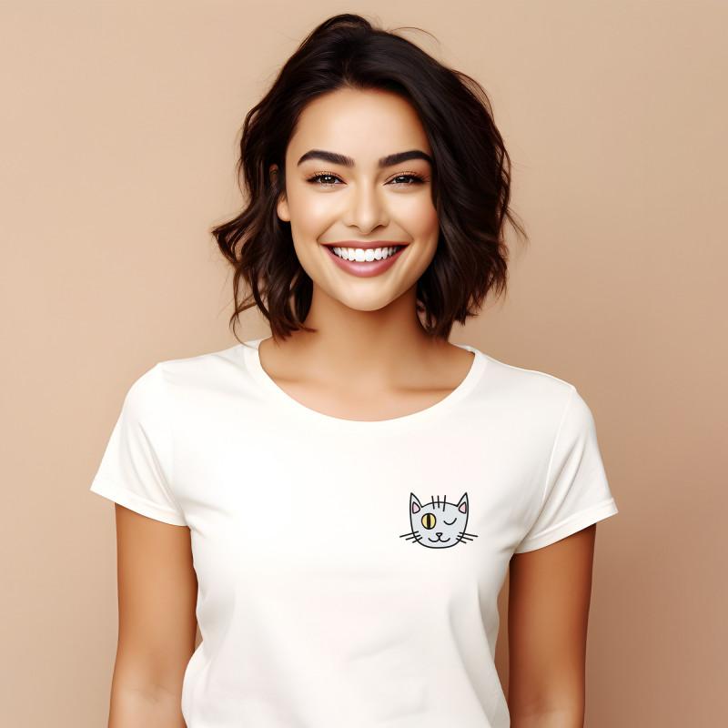 Damen-T-Shirt - CAT WINK HEART
