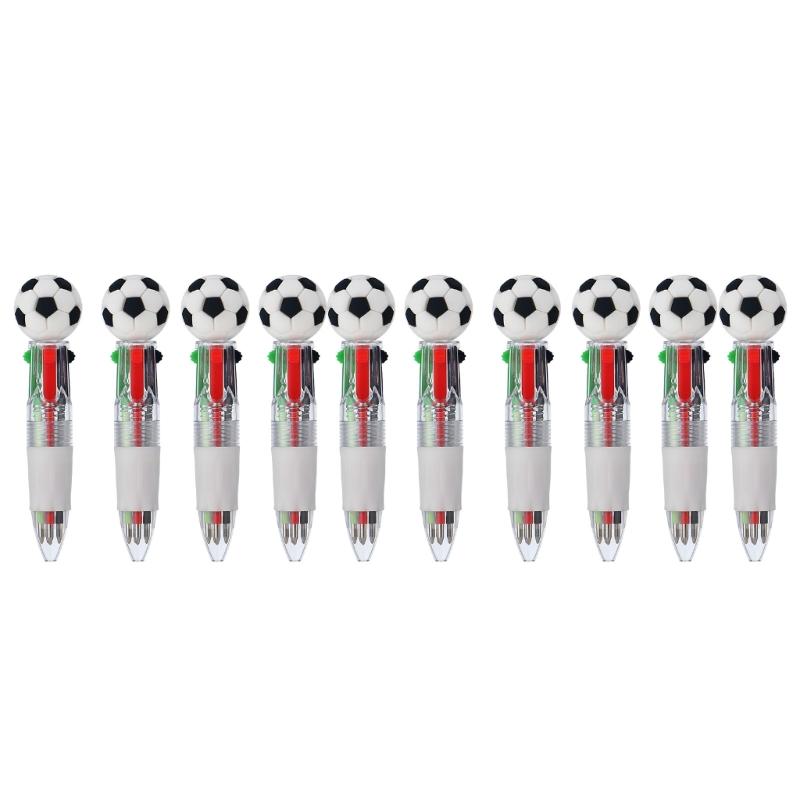 10/20/30Pcs 4-Color Cartoon Sports Ball Design Ballpoint Pen Set Classroom Prize For Students And Office Use