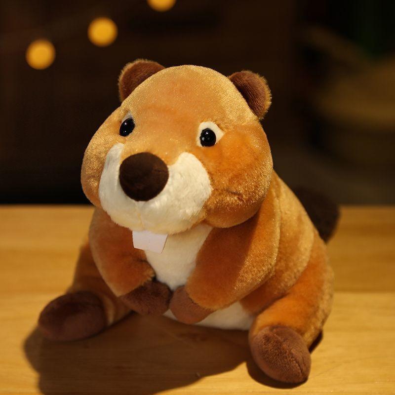 Realistic Beaver Plush Toy Large Teeth Spongy Filling Perfect Birthday Gift