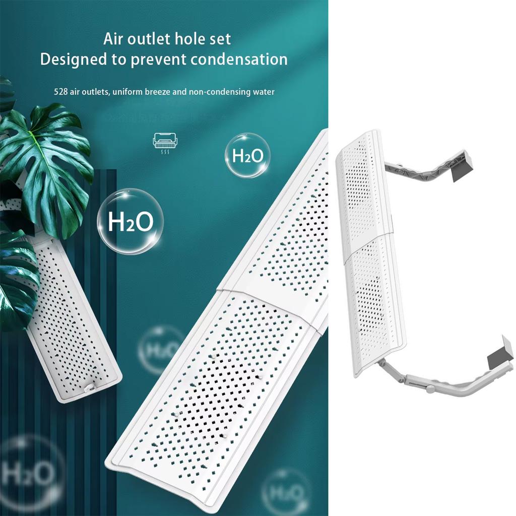Home Use Air Conditioning Vent Deflector for Wall Mounted Units Adjustable Length and Angle Air Conditioner Windshield