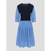Binpolleidiseu Knit Vest Patch Check Dress Blue (Bf5371C04P)