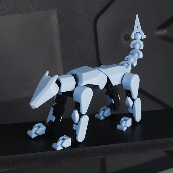 1/5Pcs 3D Printed Robot Dog Figurine Movable Joints Puppy Figure Articulated Animal Model Fidget Toy Home Office Desktop Decoration Ornament