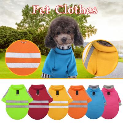 Reflective Pet Jacket for Dogs with Traction Leash Attachment Lightweight Breathable Fabric Suitable for Nighttime Outdoor Walking and Safety