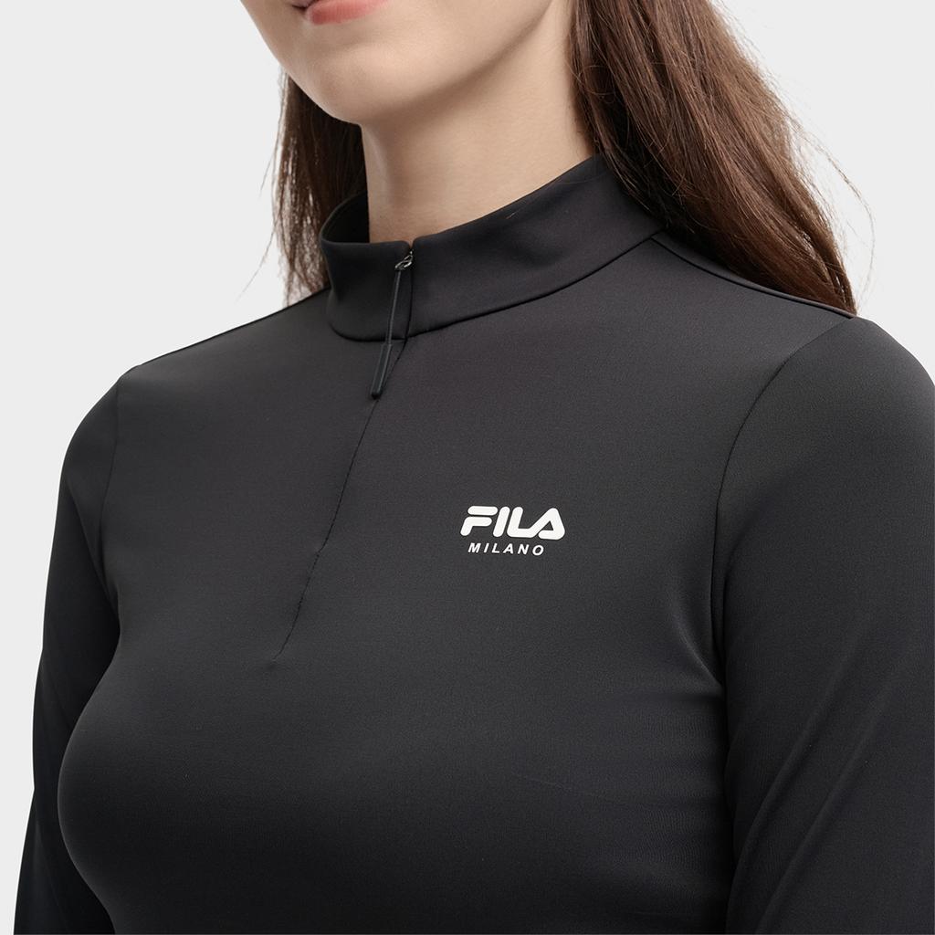 New FILA MILANO Italian Luxury Sports Collection Knitwear Women's Jet Black F11W435205FBK
