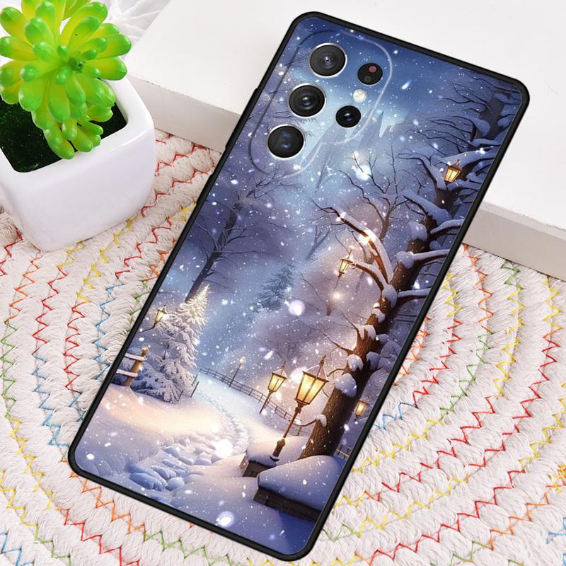 Landscape Winter Light Snow Silicone Phone Case For Samsung Galaxy Note 10 Pro S26 S25 S24 S23 S22 S21 Plus S25Ultra Capa Cover
