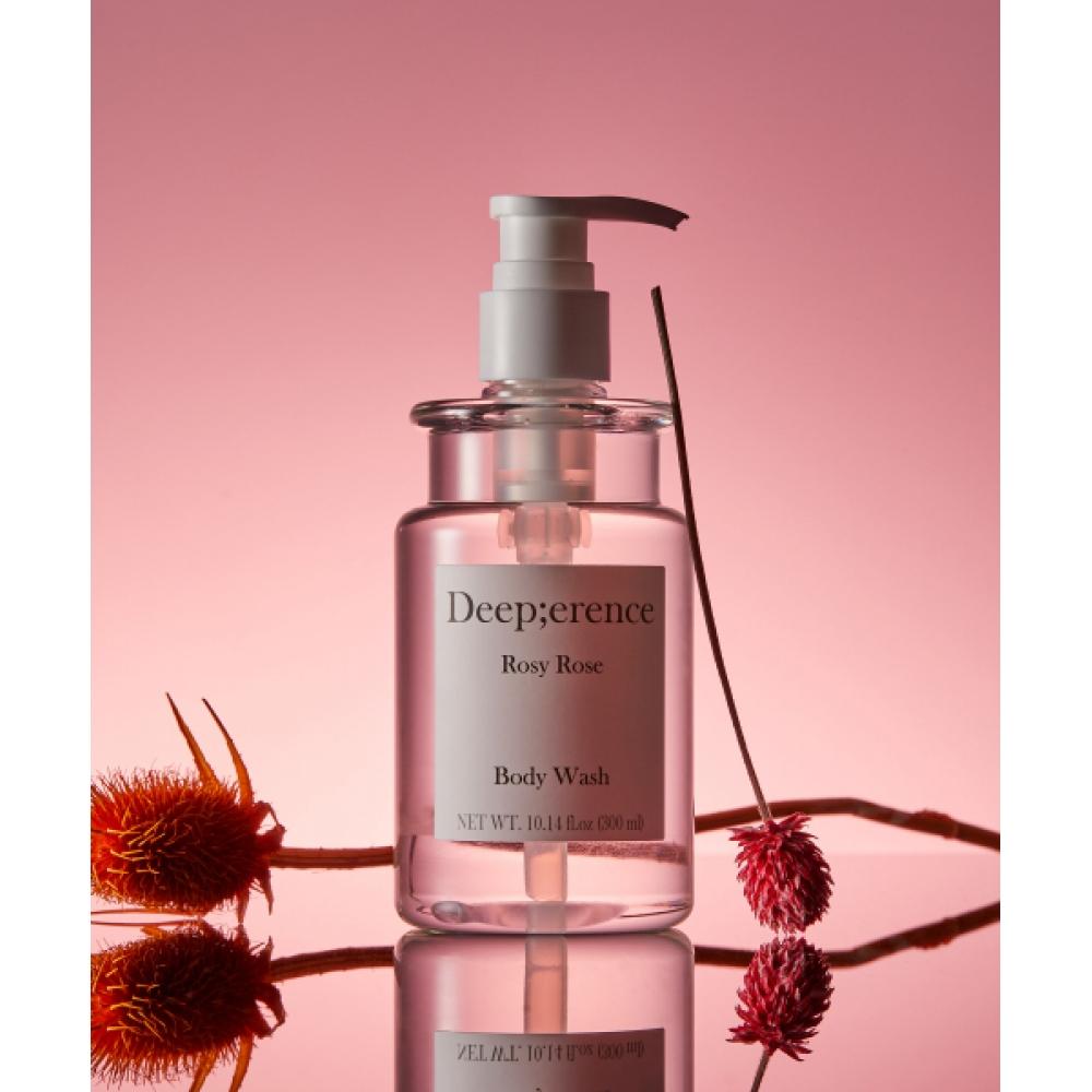 Deeperence Parfüm Duschgel Rosy Rose 300ml + Parfüm Marmor Handcreme Original Zufallsgeschenk