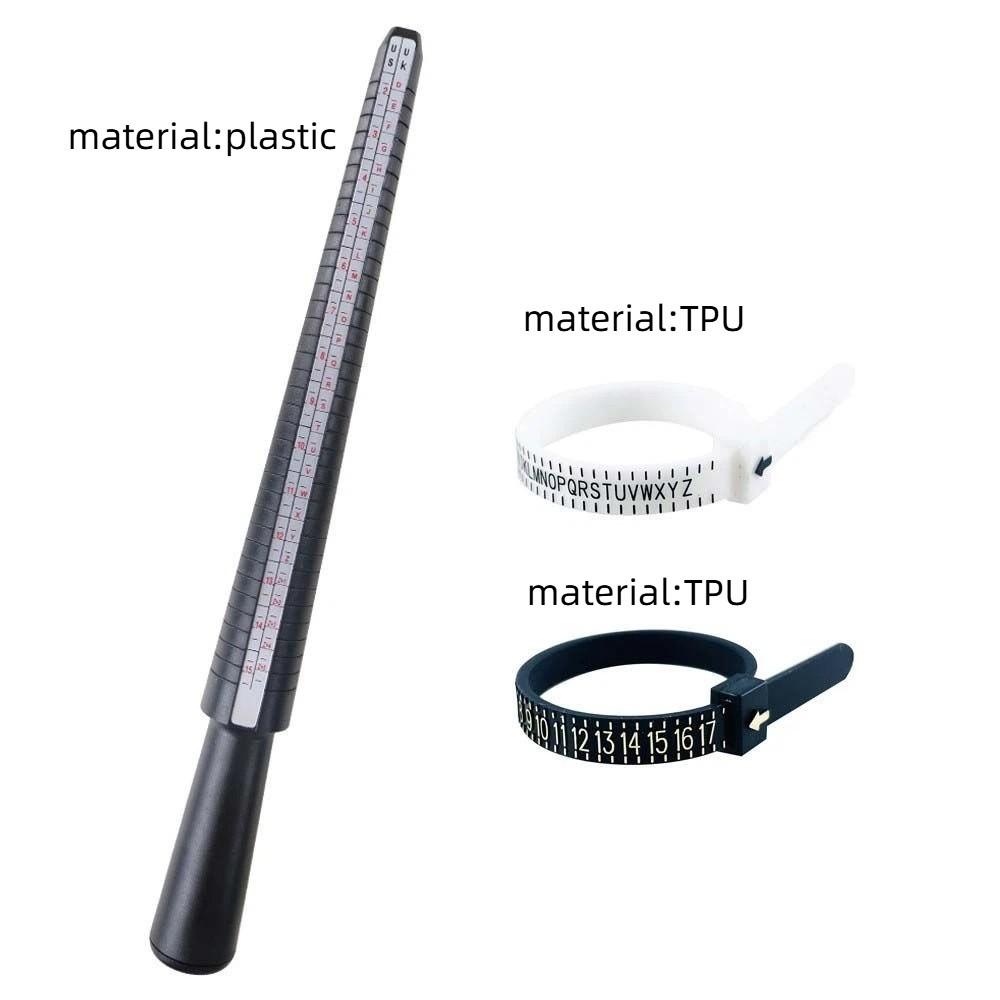 Screening-Werkzeug Ringgrößenkarte Tisch Fingergrößenbrett Ringmaß Band Ringmaß-Karton Dorn Stift