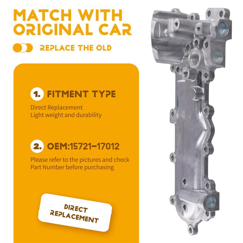 A16P-Excavator Engine Parts Oil Radiator Side Cover 15721-17012 Fits For Toyota 1HZ Engine