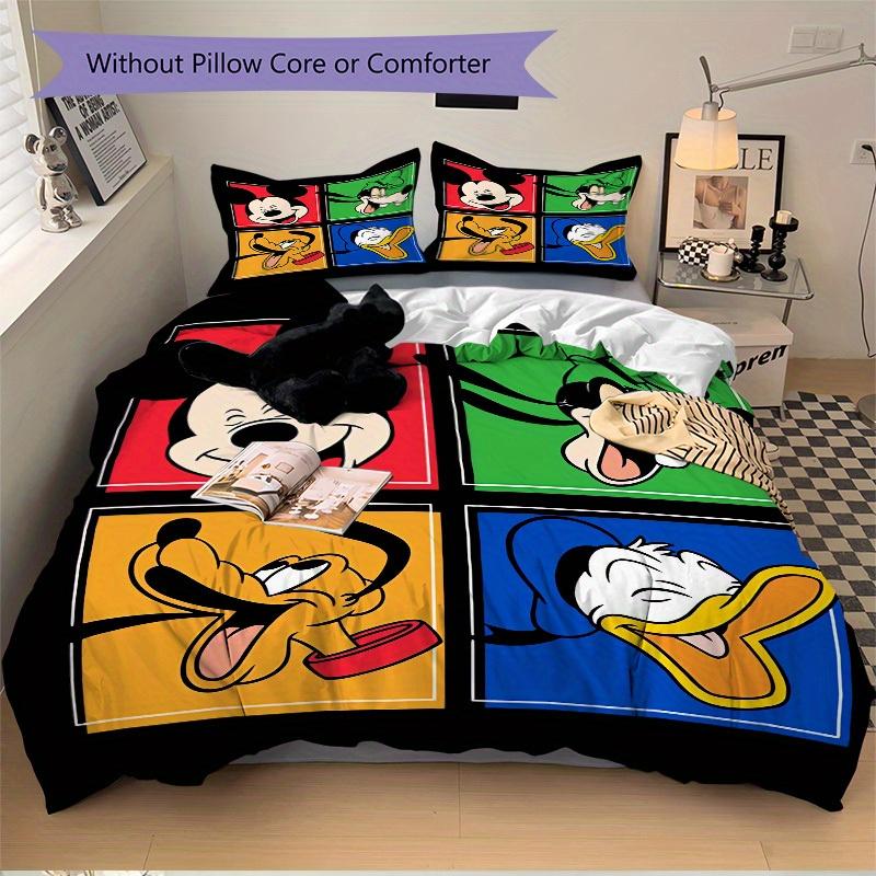 3pcs set Mickey Mouse, Goofy, Pluto Bedding Set with Duvet Cover+Pillowcases, All-Season Polyester, Zipper Closure63