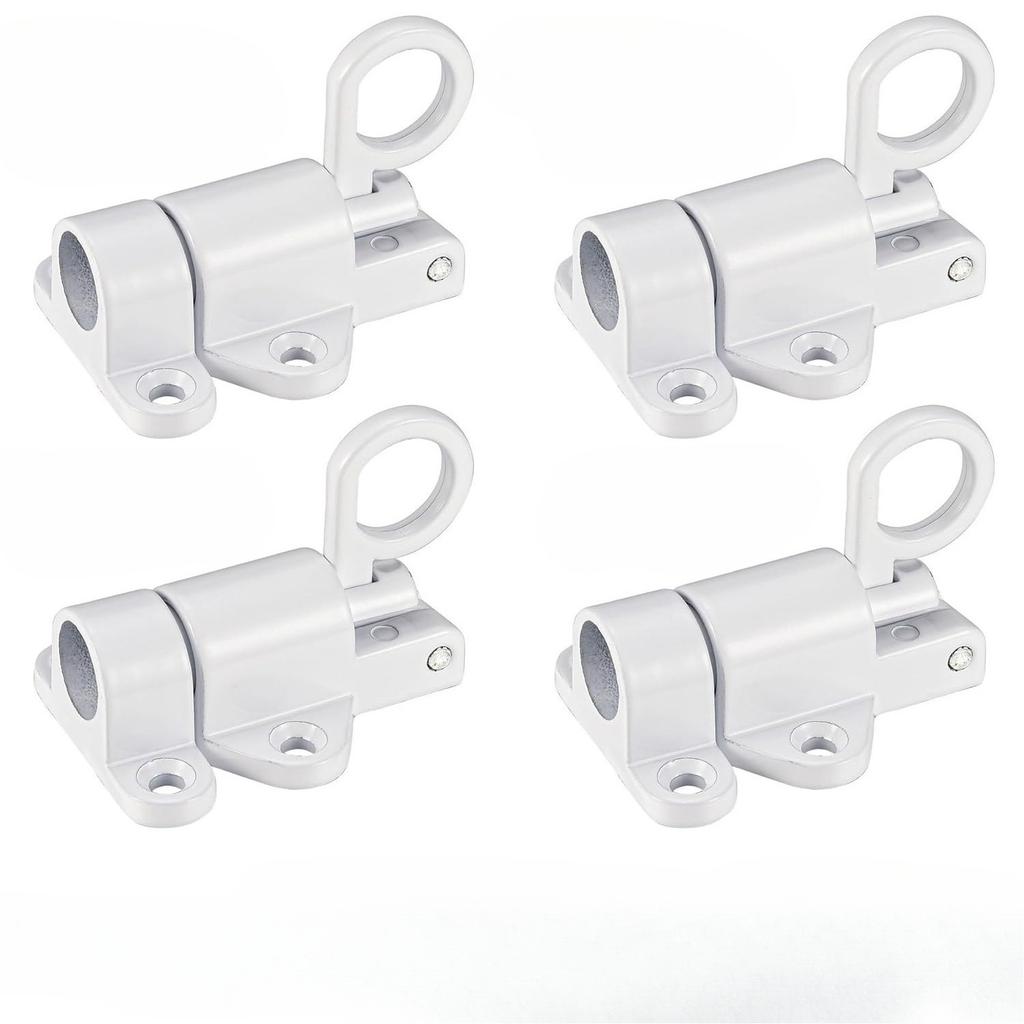 4PC Self-Locking Spring Gate Latch Aluminum Alloy Safety Bolt Lock for Wooden Fence Pool Gate Cabinet Window
