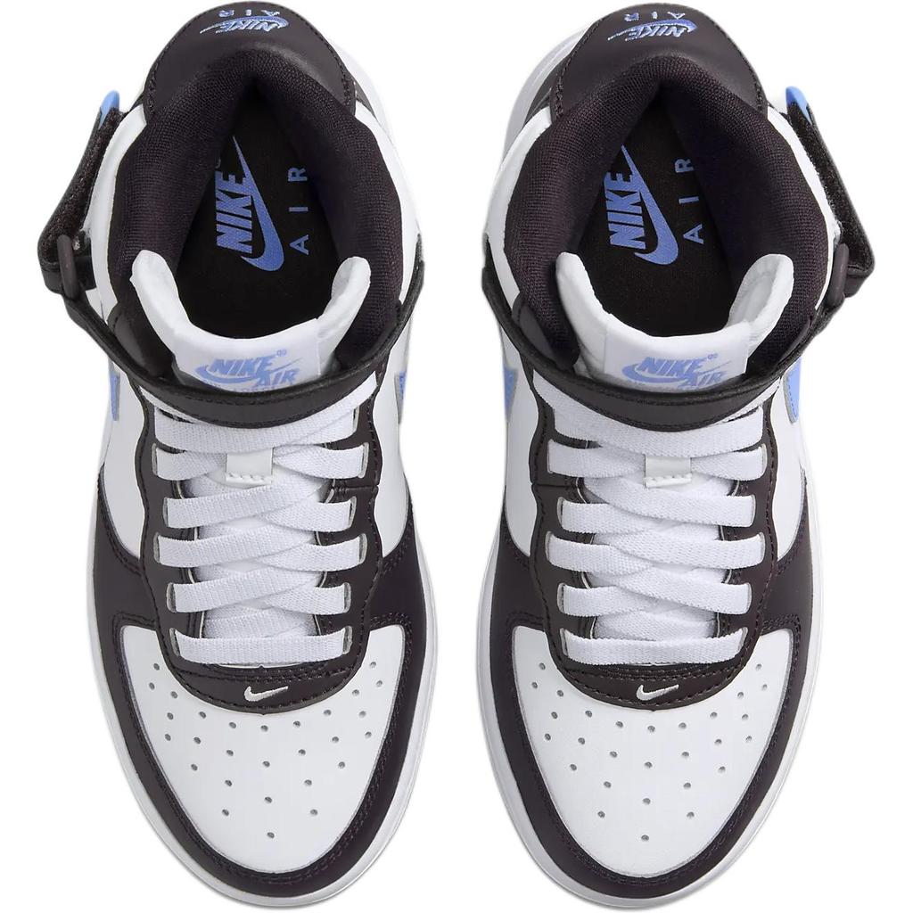 Nike Air Force 1 Easy On Comfortable Soft Non Slip Durable Mid Top Kids Sneakers Kids Sneakers Black White Blue FN1193-600