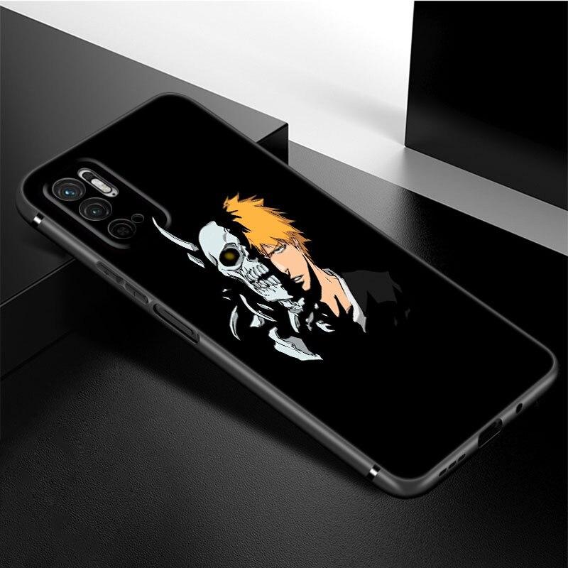 Anime BLEACHS Phone Case For Xiaomi Redmi Note 11 10 9 8 Pro 11T 5G 10T 10S 9S 9T 9i 9C 9A 8T Soft TPU Black Cover Coque Funda