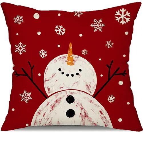 1 Piece of Merry Christmas Holiday Decoration Pillowcase Christmas Tree Snowman Pattern Sofa Cushion Suite Home Decoration Gift