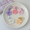 Fashion Flower Keychain Accessory Portable Key Holder Trendy Bag Charm Acrylic Texture Suitable for Travel Enthusiasts