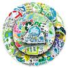 50PCS Eco-Friendly Stickers: Creative Slogan Decorations for Fridge, Motorcycle, Suitcase, and More