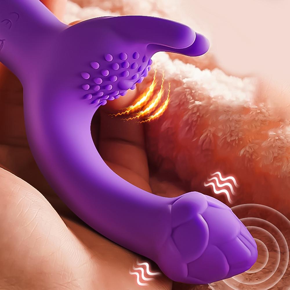 10 Frequency Dual Motor Telescopic Vibrator Female G Spot Clitoral Masturbation AV Massager Vibrating Dildo Sex Toys For Women