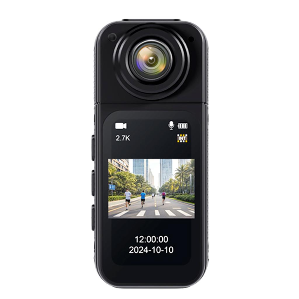 1.47" IPS Screen Action Camera 2.7K Video Thumb Camera with 180°Rotatable Lens Support Wi-Fi Magnetic Attachments for Daily Trav