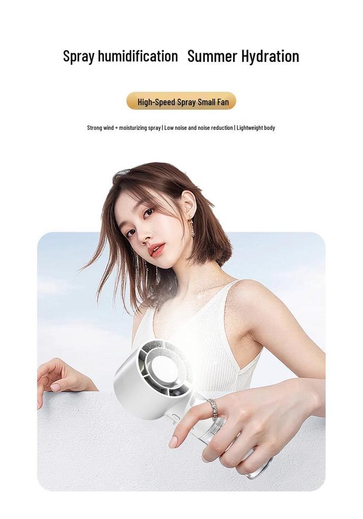 New F1 Spray Fan: Portable USB-Charged, Hydrating Humidifying Fan for Desktop or Outdoor Use
