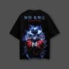 T-shirt Noir Oversize Demon Slayer Anime Roi Démon Muzan Hommes Femmes Respirant Haute Qualité Y2K Manches Courtes T-shirt d'Été