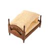 Scene Decor Dollhouse Wood Bed 1:12 Simulation Single Bed Miniature Wood Bed  Pretend Play