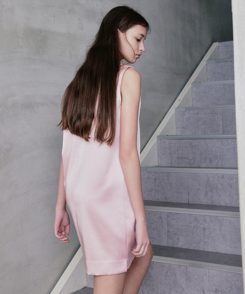 Rank 5 [Dayne] Satin Mini Dress_Pink