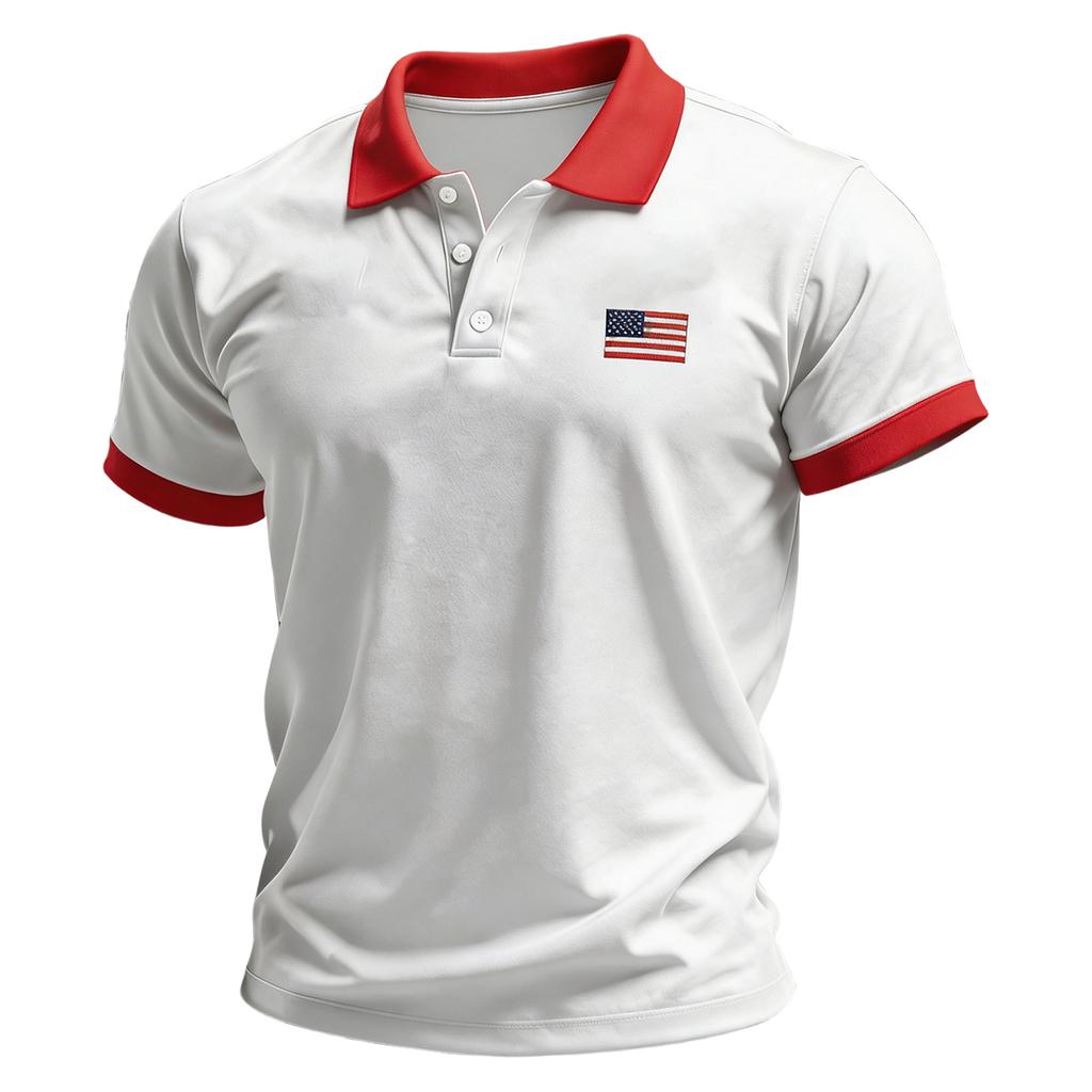 Men's Summer Print Short Sleeve Lapel Shirt Men's Casual Fashion Shirt