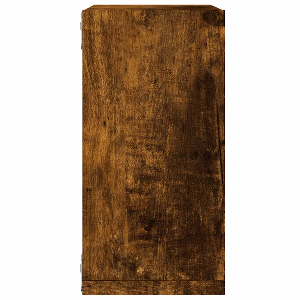 Cube Shelves 2 Pcs Smoked Oak 30 X 15 X 30 Cm