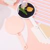 Cartoon Cat Makeup Mirror On Handle Mini Vanity Mirrors Hair Comb Integrated High Definition Portable Women Girl Cosmetic Tools