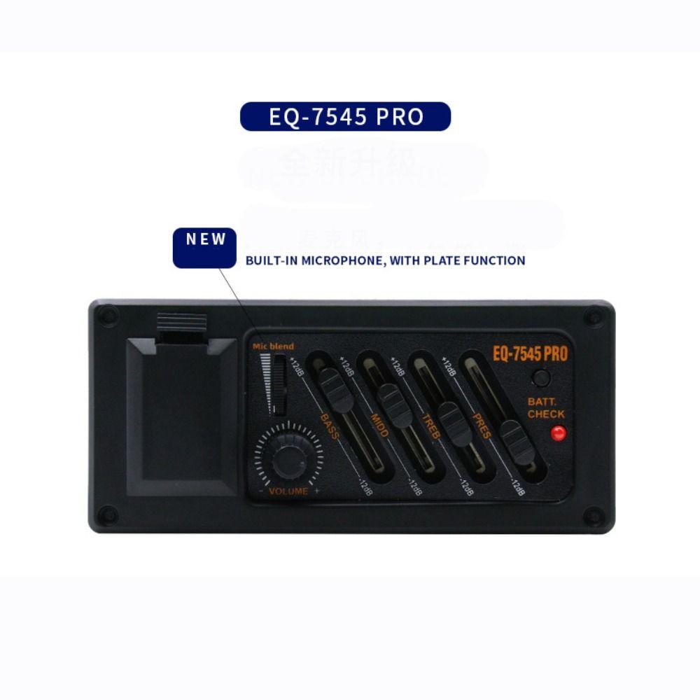 EQ 7545R Acoustic Guitar Preamp Amplifier 4 Band EQ Equalizer New Guitar Pickup