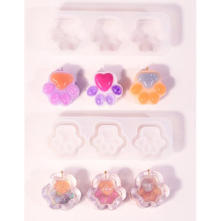 Cat Paw Silicone Mold Pendant Epoxy Resin Casting Mould Keychain Jewelry Making