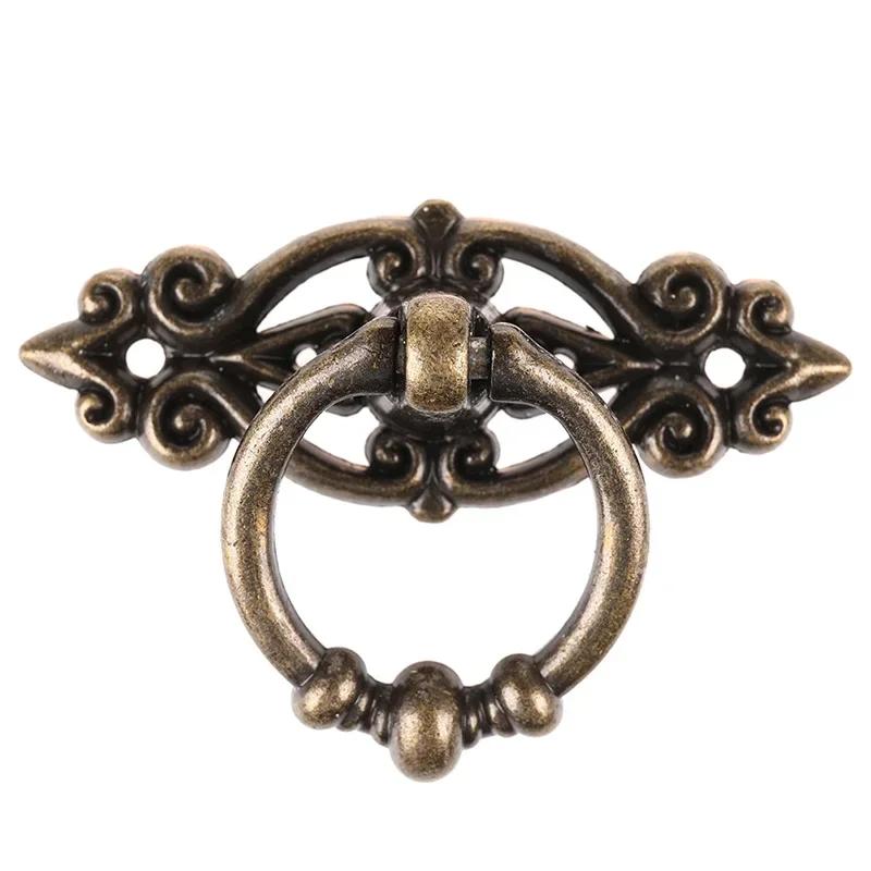 

Retro Zinc Alloy Kitchen Drawer Cabinet Door Handle Furniture Knobs Hardware Cupboard Antique Pull Handles Bronze Tone + Screw бронзовий
