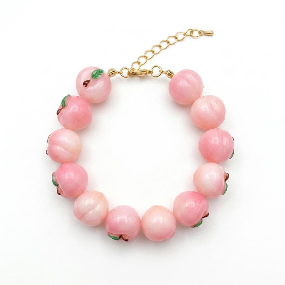 Resin Beads Bracelet Beaded Summer Bohemian Jewelry Simulation Fruit Bracelet Vacation Accessories