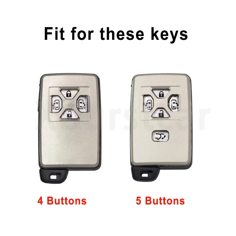 Car Smart Remote Key Shell Fob Protector Cover For Toyota Alphard Vellfire Previa Estima Isis Noah Voxy Keyless Case Accessories