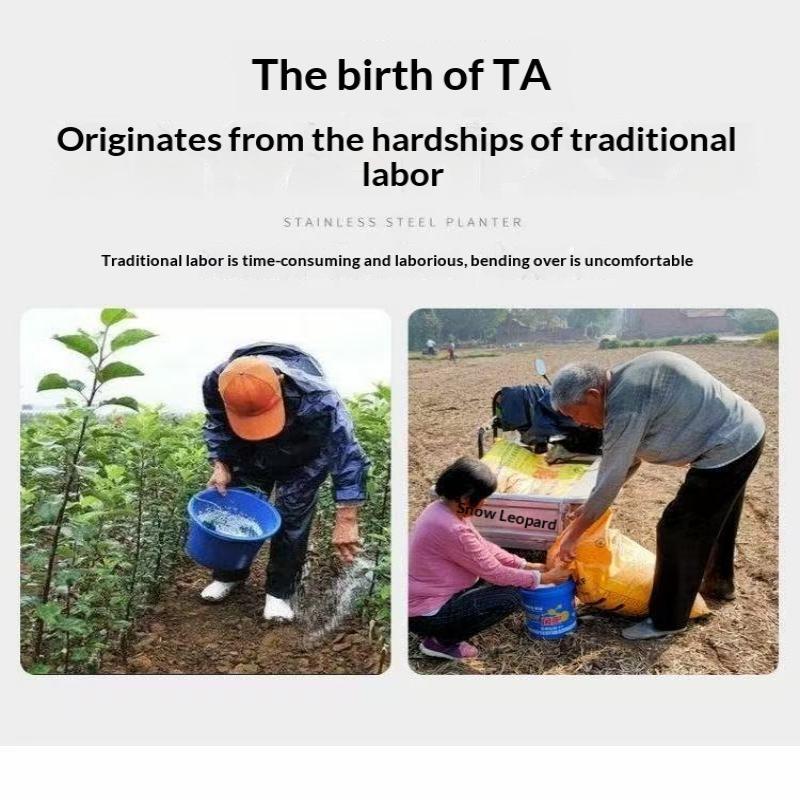 Manual Granular Fertilizer Applicator Labor Saving Adjustable Output For Agricultural Corn Cane Vegetable Garden Fertilizing