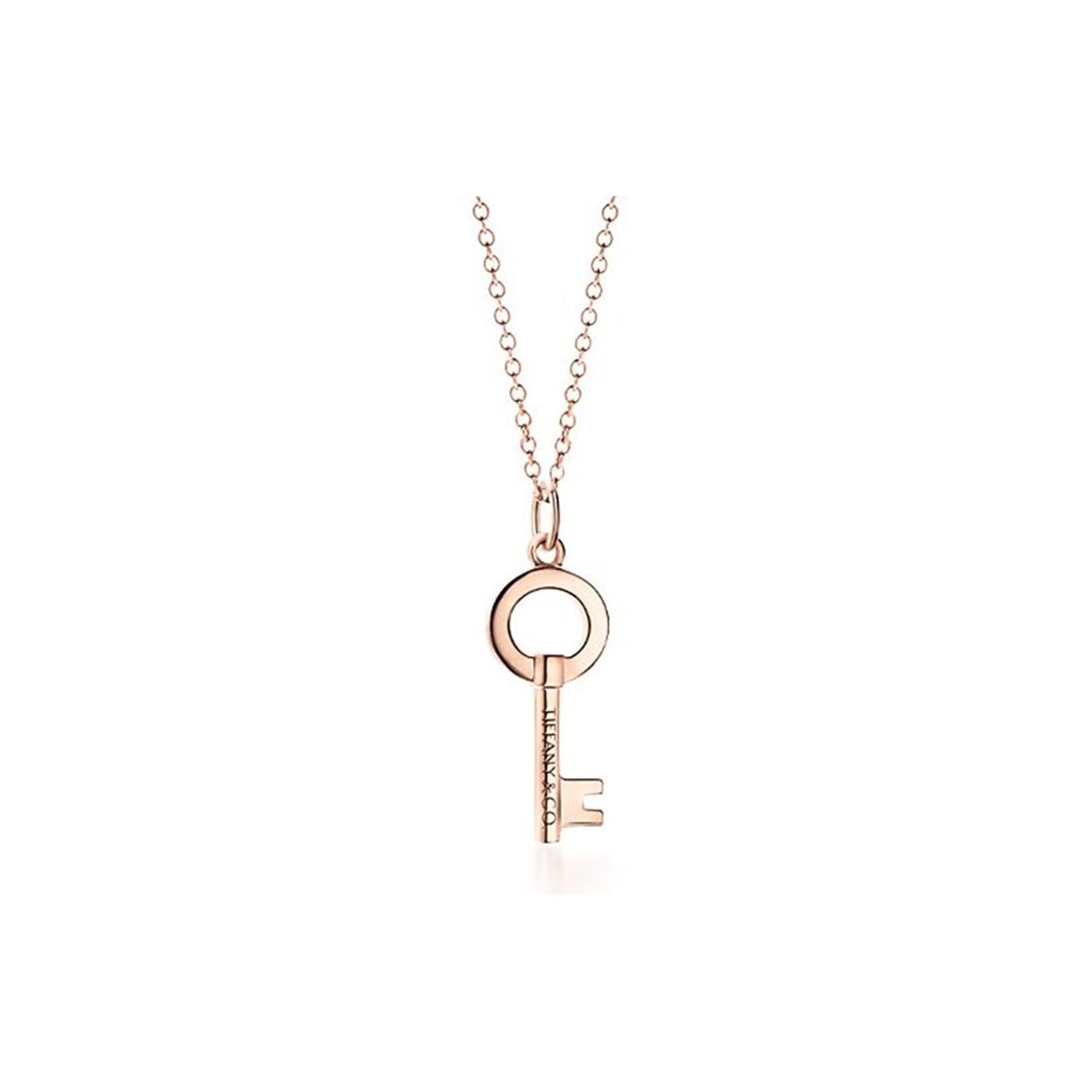 

Tiffany & Co. Modern Keys Round Hollow Key Pendant Necklace Women necklace 18K-Rose-Gold GRP10431 18