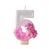 Pink Cartoon Pony Birthday Cake Number Candles Party Decorations