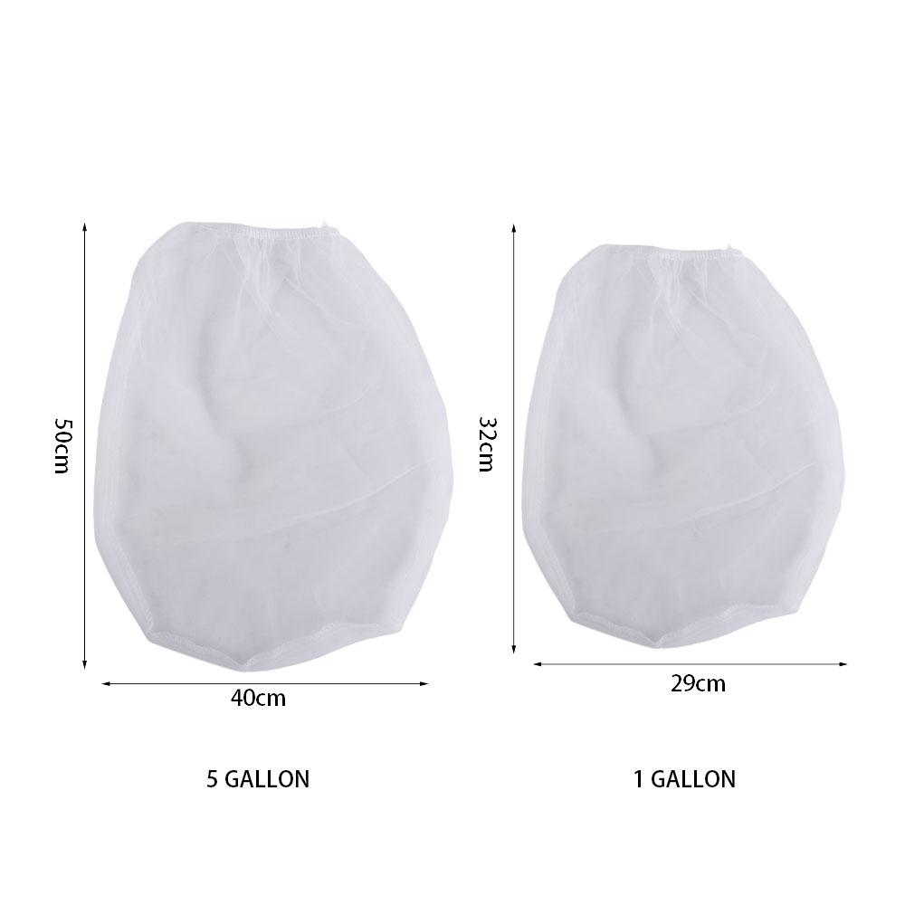 5Pcs 1/2/5 Gallon Paint Strainer Bags Elastic Paint Tools Liquid Filter Bags Top Opening White Paint Screen Net Painting