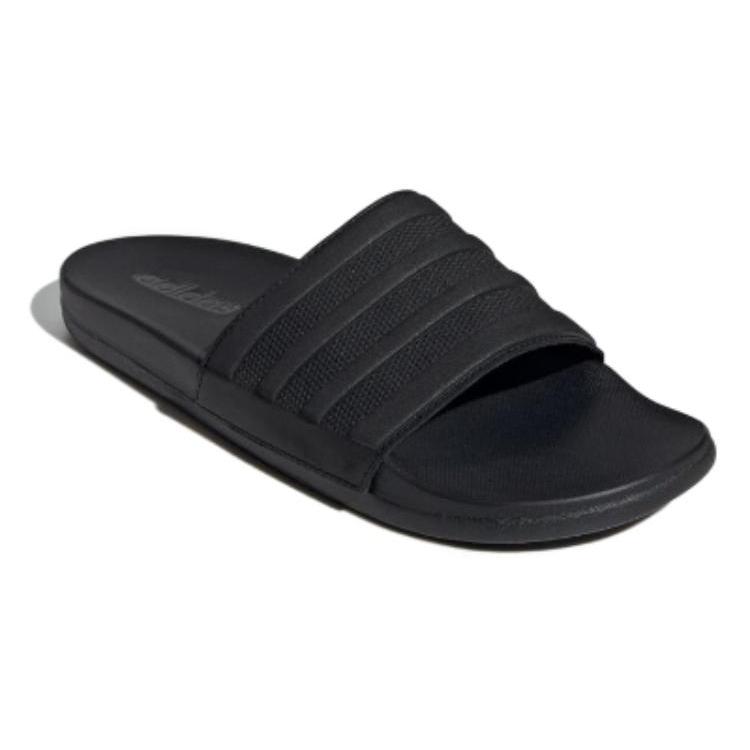 New Adidas Adilette Comfort Slides Triple Black ID3406