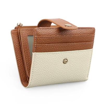 BERVEAL Slim Wallet, Anti-Skimming, Anti-Magnetic, RFID Blocking, Small Credit Card Holder, with Coin Pocket, Leather Bifold Wallet for Women