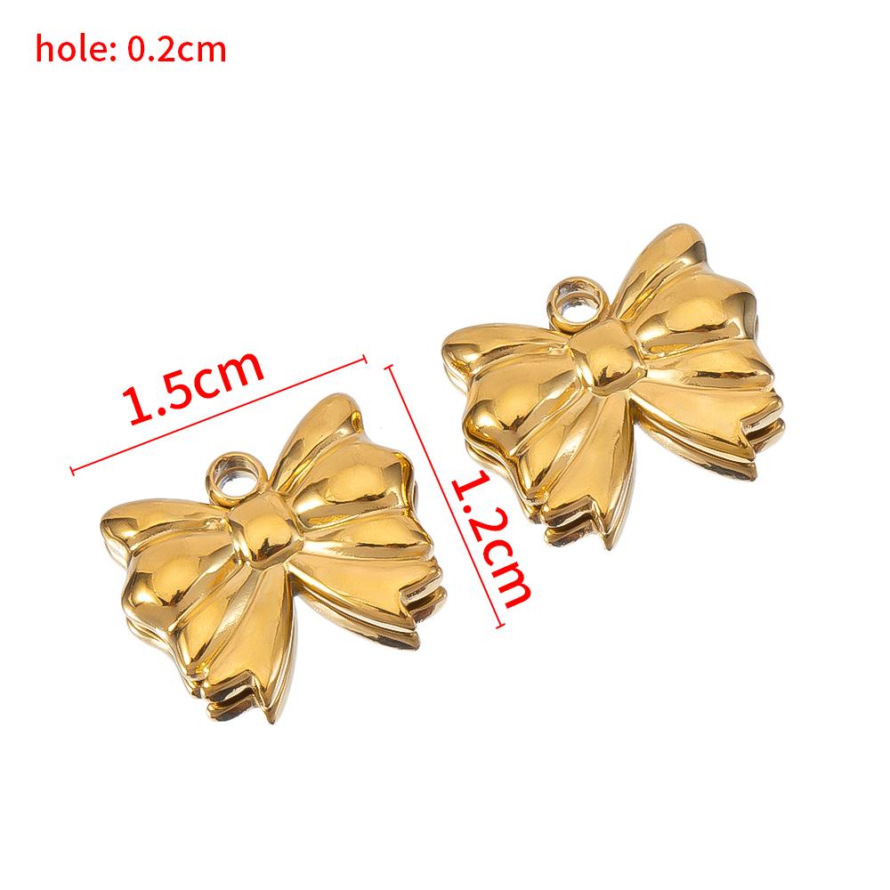 5pcs Stainless Steel Geometric Heart Bowknot Charms Pendants DIY Jewelry Making Findings Necklace Bracelets Earrings Supplies